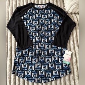LulaRoe Disney the Incredibles Black and Blue Randy top